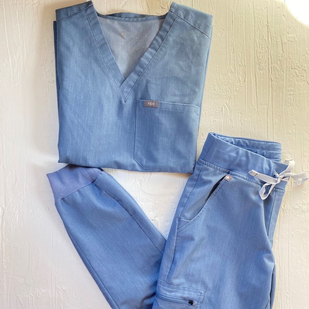 FIGS Catarina Scrub Top and Zamora Jogger Pants